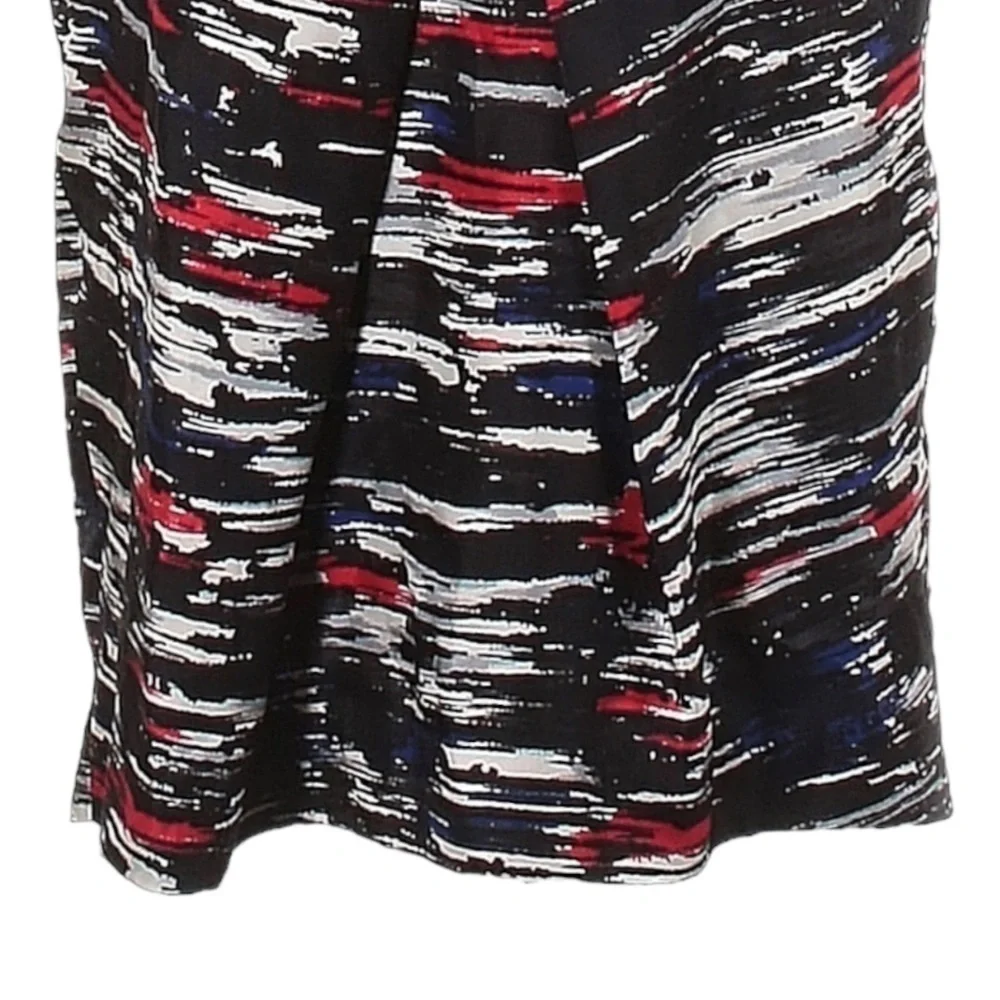 Doncaster 100% Silk Draped Black Abstract Belted Pencil Skirt Size 4 NWT